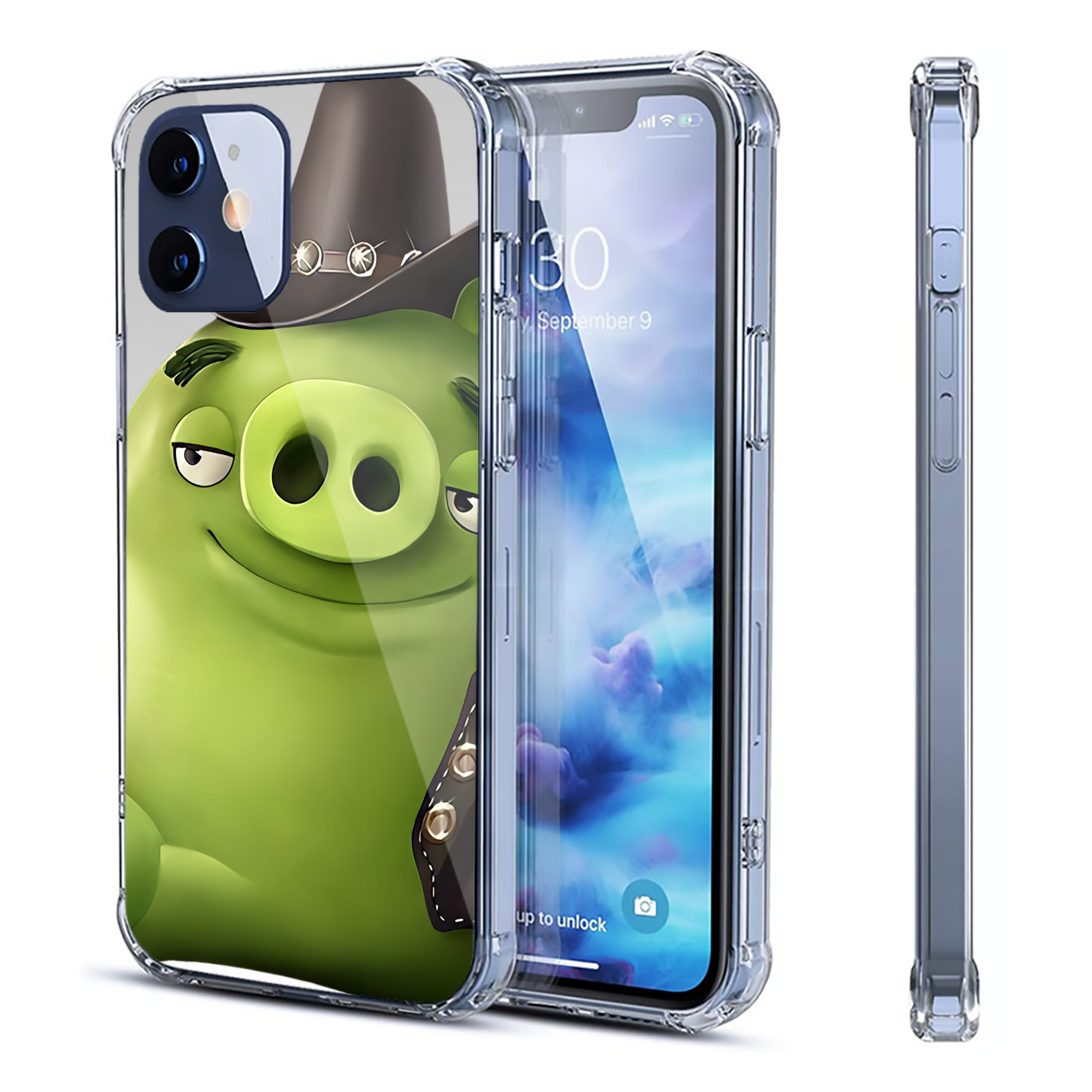 （画像用） Angry Birds アングリーバード 【iPhone 12シリーズ対応】透明スマホケース（クリアソフトケース）